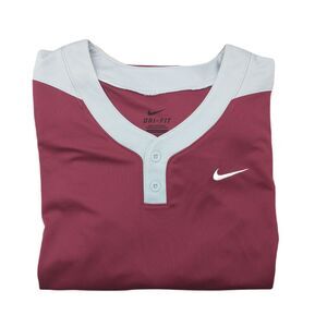 Nike Shirt Mens Extra Large Red Baseball Batting Practice Short Sleeve